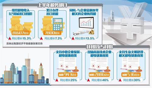 上半年“稅收賬本”：稅收快速增長 減稅加速落地