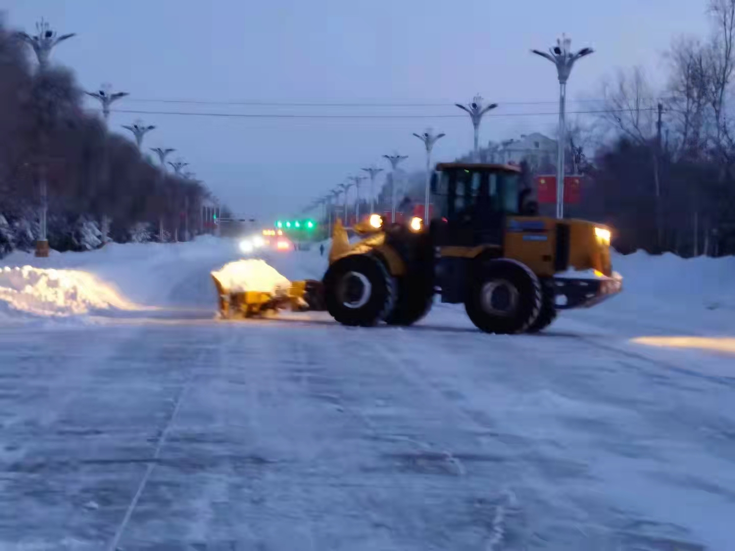 前進(jìn)農(nóng)場有限公司黨員清雪沖在前 為群眾辦實事暖人心