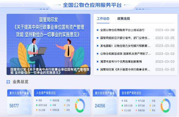 全國公物倉應用服務平臺上線試運行