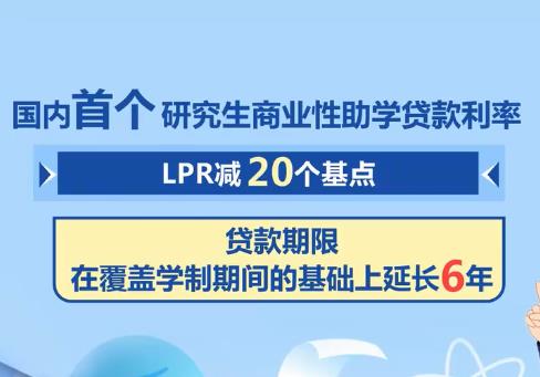 具有利率較低、期限較長等優(yōu)勢 首個研究生商業(yè)性助學貸款產(chǎn)品落地