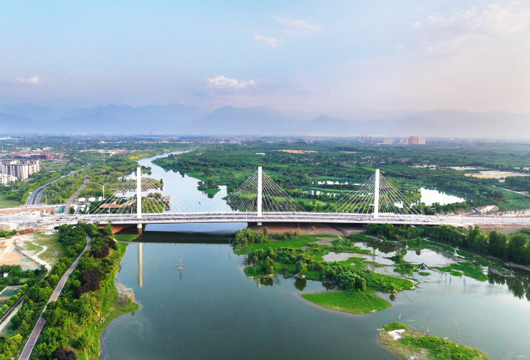 我國最寬全漂浮體系多塔斜拉橋 西安灃邑大橋建成通車