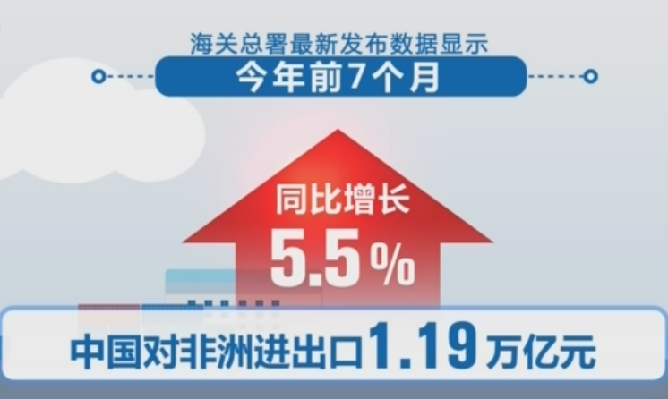 前7個(gè)月中國(guó)對(duì)非洲進(jìn)出口1.19萬(wàn)億元 規(guī)模創(chuàng)歷史同期新高