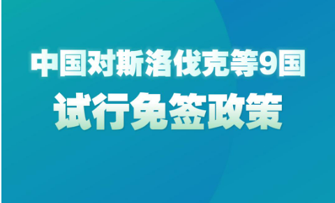 中國對斯洛伐克等9國試行免簽政策